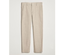 Theo Regular Fit Structured Stretch Chinohose Cement Melange