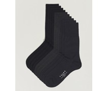 10-Pack Airport Socks Black/Dark Navy/Anthracite Melange