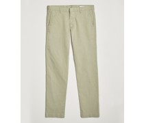 Theo Regular Fit Stretch Chinohose Oil Green