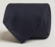 Handrolled Woven Silk 8 cm Krawatte Navy