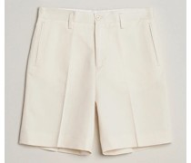 Baumwoll/Leinen Shorts Bone White