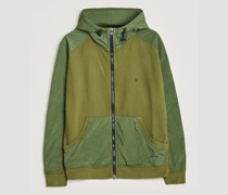 Full Hoodie mit Reißverschluss Jacke Olive