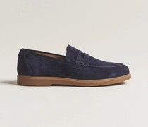 Lucca Suede Penny Loafer Navy