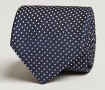 Micro Dot Silk Krawatte Navy