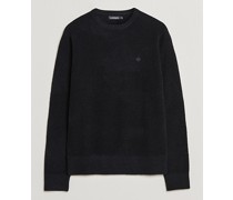Yuri Merino Logo Rundhalspullover Black