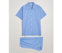 Shortie Baumwoll Pyjama Set Blue