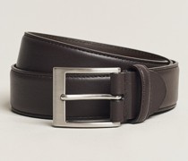 Leder Belt Dark Brown Calf