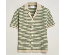Henry Stricked Striped Short Shleeve Shirt Ecru/Green