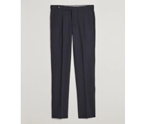 Gentleman Fit Woll Stretch Trousers Navy