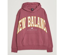 Athletics Warped Hoodie Washed Burgundy