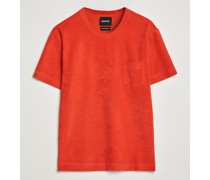 Fons Baumwoll Blend Terry Pocket Tshirt Red Sky