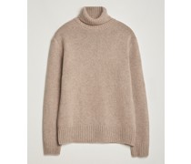 Woll/Cashmere Stricked Rollneck Oak Brown Heather