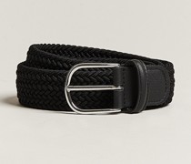 Stretch Woven 3,5 cm Belt Black