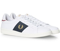 Leder Panel Sneaker White/Navy
