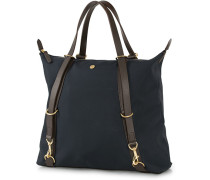 M/S Nylon Day Pack  Navy/Dark Brown