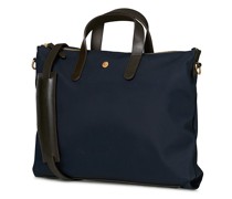 M/S Canvas Slim Slip Navy/Dark Brown
