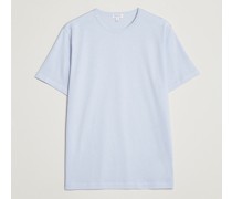 Rundhalsausschnitt Baumwoll Tshirt Pastel Blue