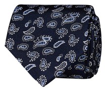 Paisley Woven Silk Krawatte 8 cm Navy