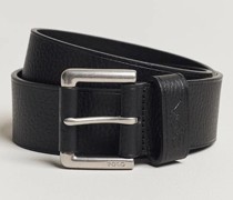 Pebbled Leder Belt Black
