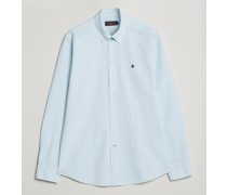 Seersucker Buttondownhemd Aqua/White