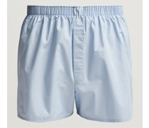 Classic Woven Baumwoll Boxer Shorts Plain Blue