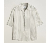 Boxy Fit Striped Kurzarm Shirt Chalk/Sage