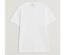 Riviera Pocket Rundhalsausschnitt Tshirt White