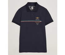 Contrast Collar Polo Navy