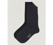 5-Pack Airport Socks Black/Dark Navy/Anthracite Melange