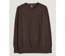 Gustaf LambsWoll Raglan Rundhalsausschnitt Dark Brown