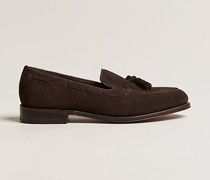 Russell Tassel Loafer Chocolate Brown Suede