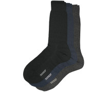 3-Pack Naish Merino/Nylon Socke Navy/Black/Charcoal