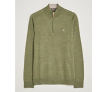 John Merino Half Zip Sage Green