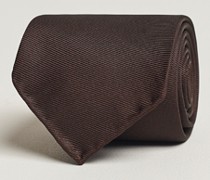 Handrolled Woven Silk 8 cm Krawatte Brown