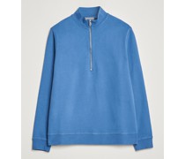 Loopback Half Zip Sweatshirt Blue Stone
