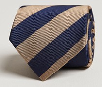 Regemental Stripe Classic Krawatte 8 cm Sand/Navy