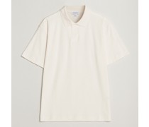 Towelling Polo Shirt Archive White