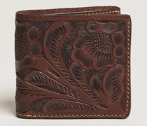Embossed Brieftasche Dark Brown