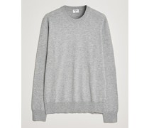 Baumwoll Merino Basic Sweater Light Grey Melange
