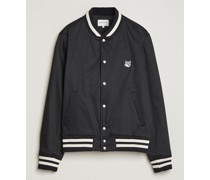 Grey Fox Teddy Varsity Jacke Black