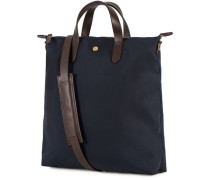 M/S Canvas Shopper Navy/Dark Brown