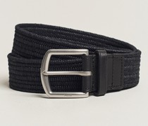 Braided Baumwoll Elastic Belt Polo Black