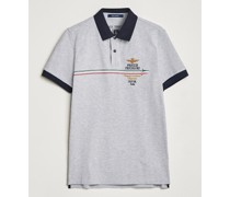 Contrast Collor Polo Melange Grey