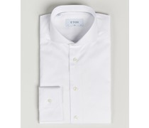 Slim Fit Twill Cut Away Shirt White