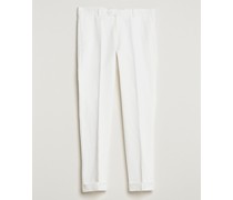 Denz Brushed Baumwoll Turn Up Hose Off White
