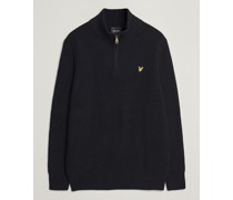 Heavy Strick Stricked Half Zip Jet Black