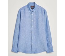 Douglas Leinen Button Down Shirt Blue
