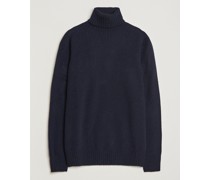 Woll/Cashmere Rundhalsausschnitt Rollkragen Navy