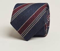 Baumwoll/Woll/Silk 8cm Regimental Stripe Krawatte Navy/Red