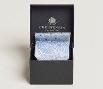 Box Set Silk 8cm Krawatte With Einstecktuch Blue